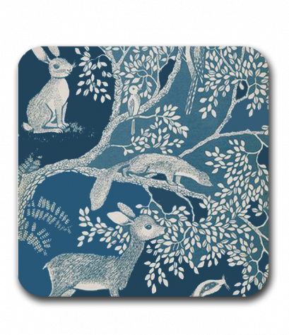 ที่รองแก้วทรงเหลี่ยม In the blue woods MDF Square coaster